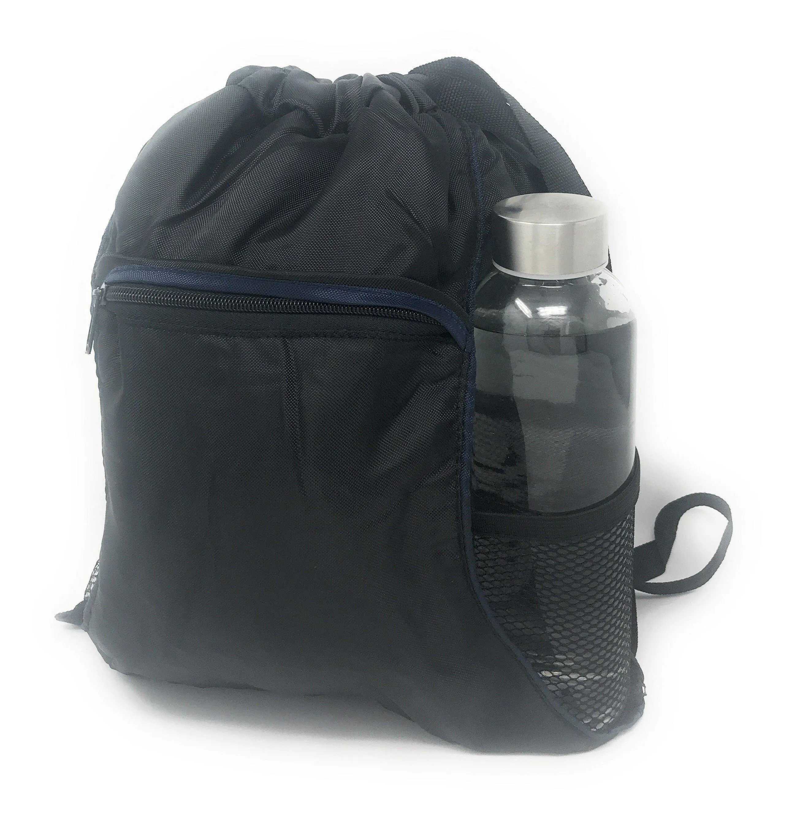 1 Dozen Drawstring Backpack Rucksack Totes Sack Pack Bags Light Weight Wholesale Lot Bulk
