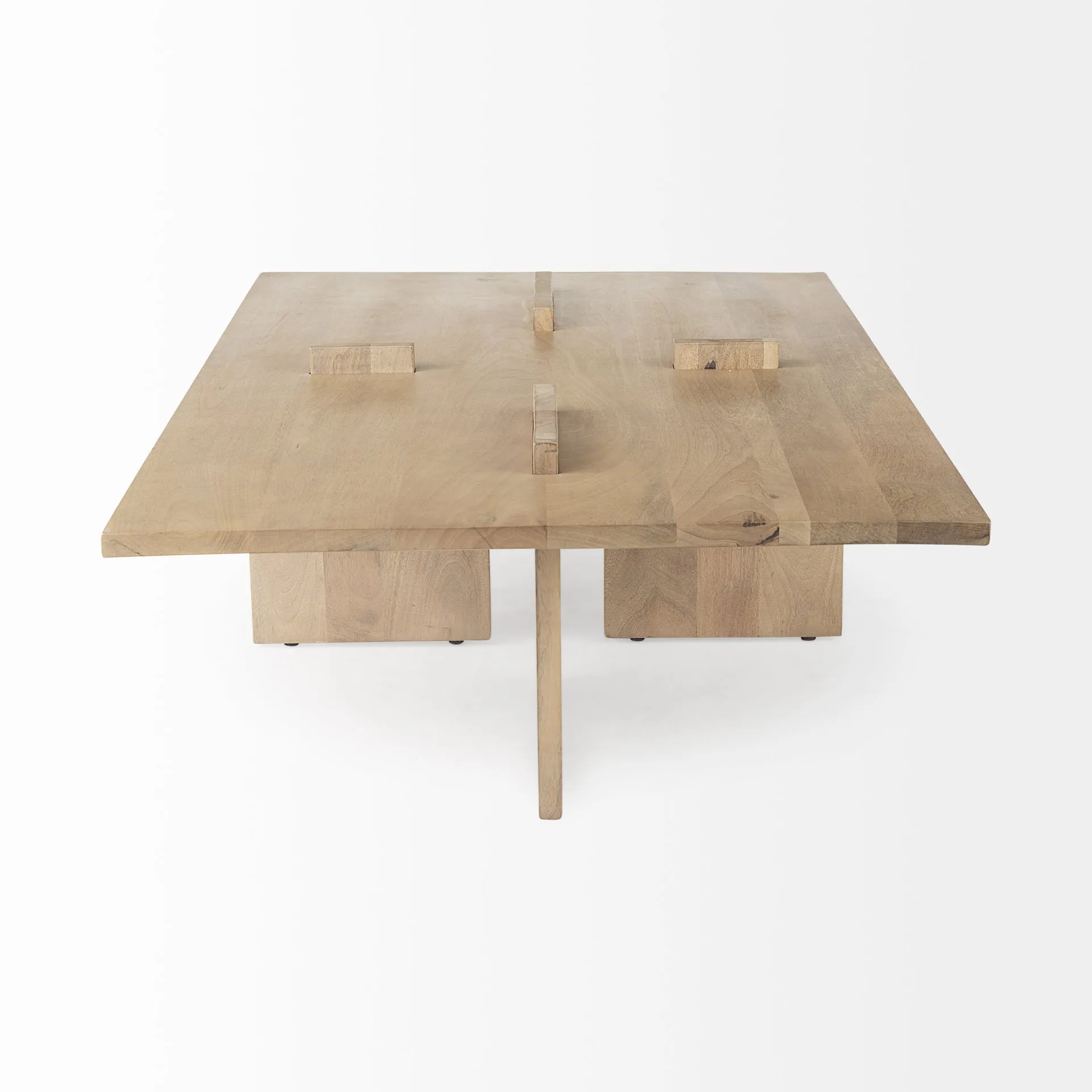 Aida Coffee Table – Contemporary Mango Wood Design with Unique Protruding Legs for Modern Spaces