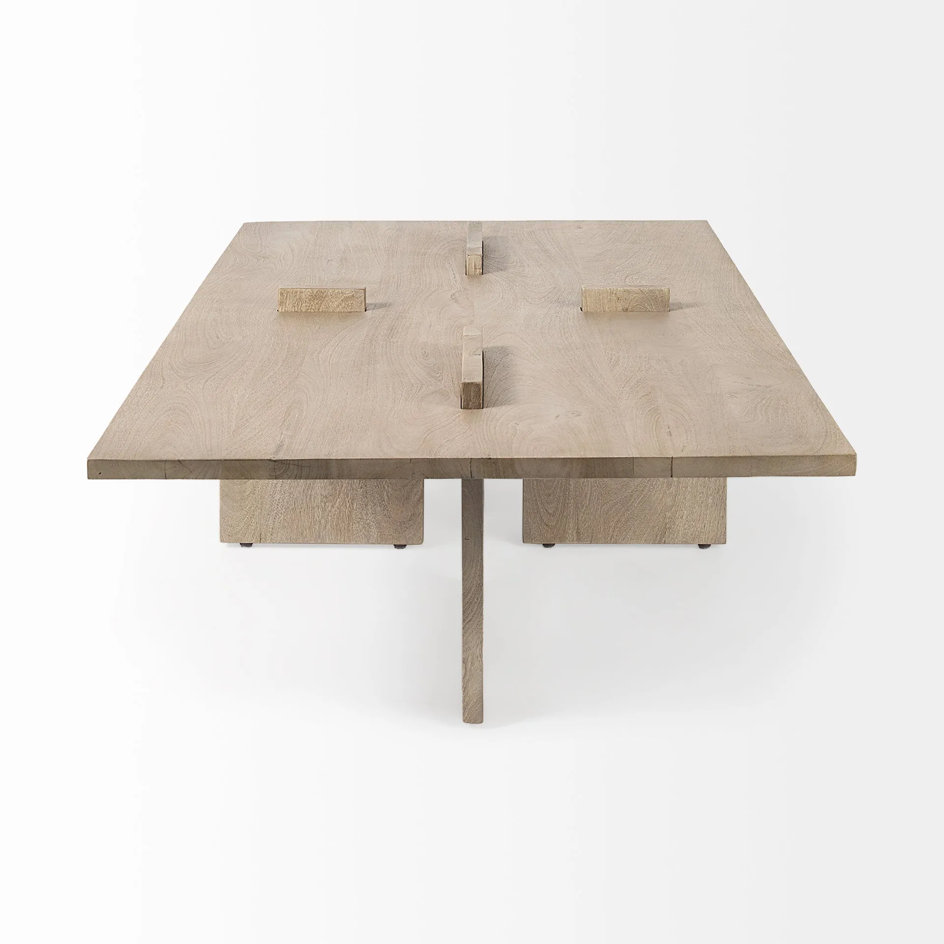 Aida Coffee Table – Contemporary Mango Wood Design with Unique Protruding Legs for Modern Spaces