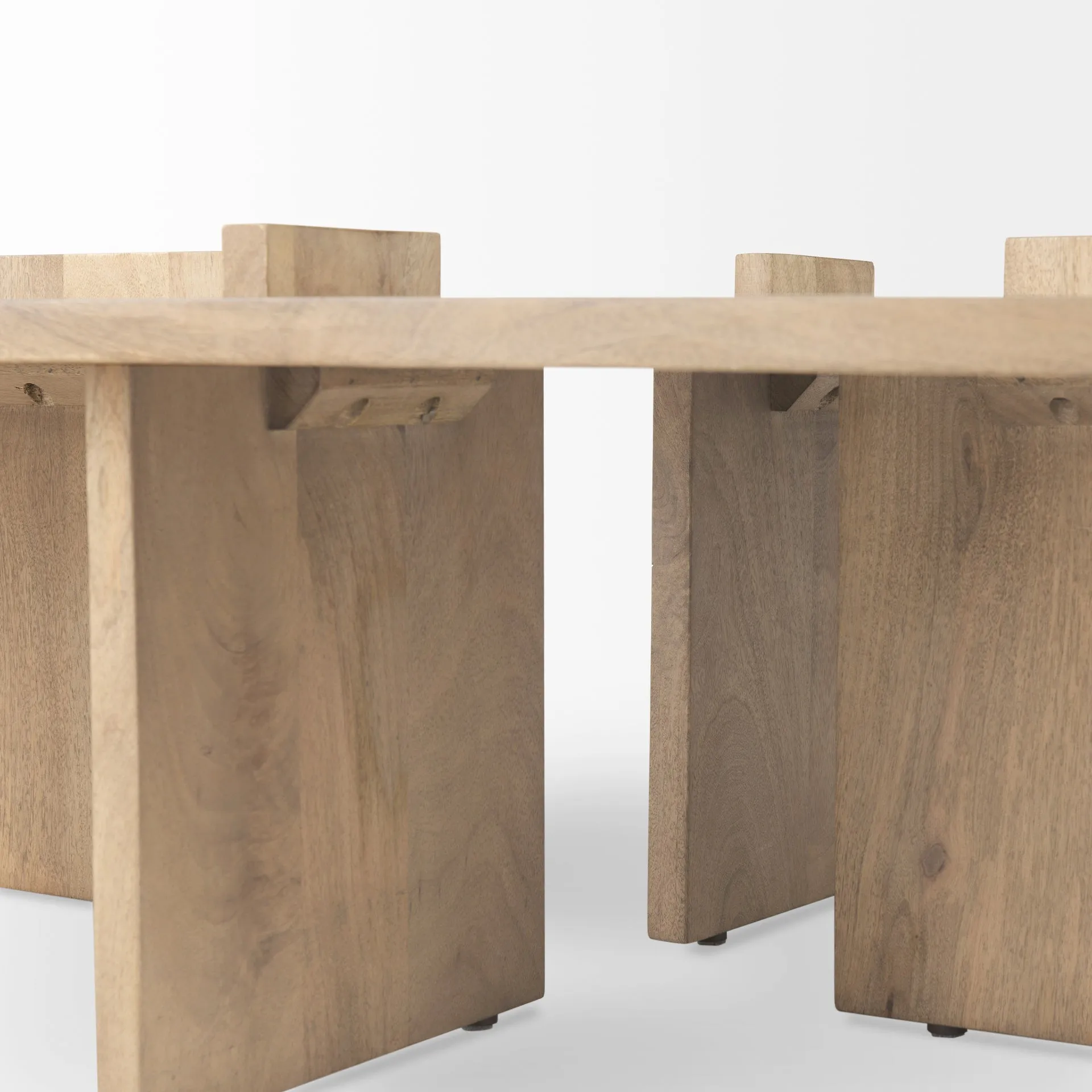 Aida Coffee Table – Contemporary Mango Wood Design with Unique Protruding Legs for Modern Spaces