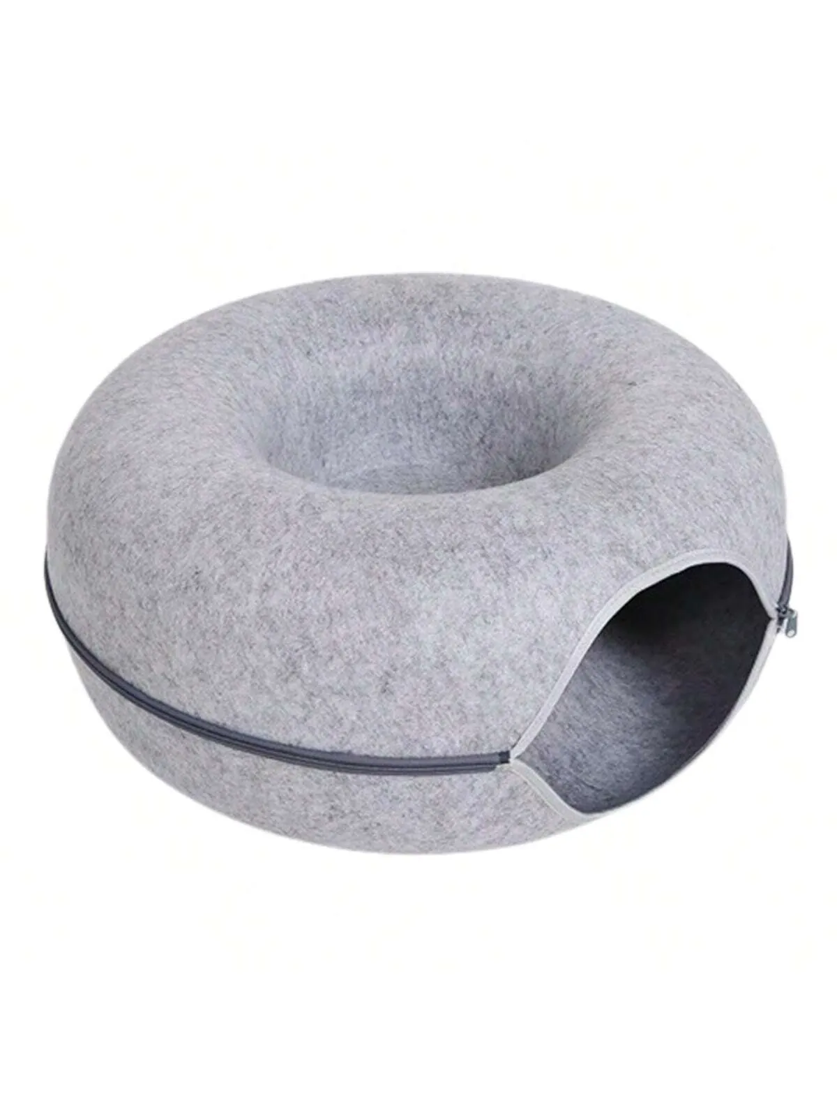 All-Season Universal Pet Felt Cat Tunnel, Durable Scratch-Resistant Material With Zipper Design,
