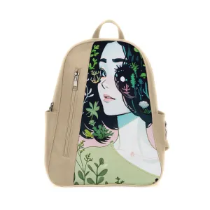 Beige Mixed Backpack Charming