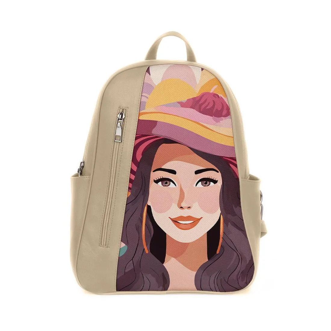 Beige Mixed Backpack Marguise