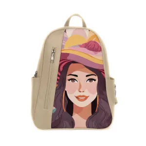 Beige Mixed Backpack Marguise