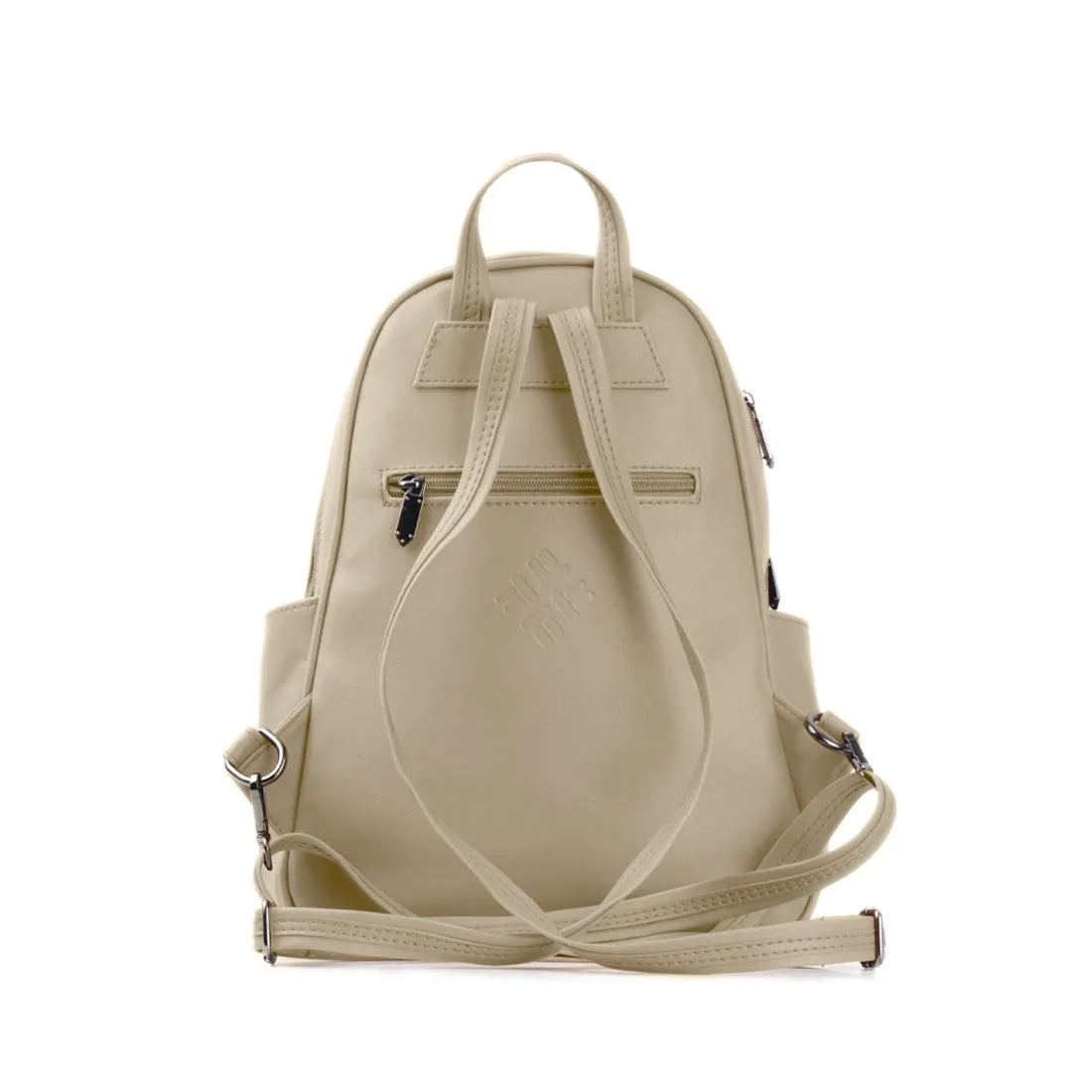 Beige Vivid Backpack Leaves