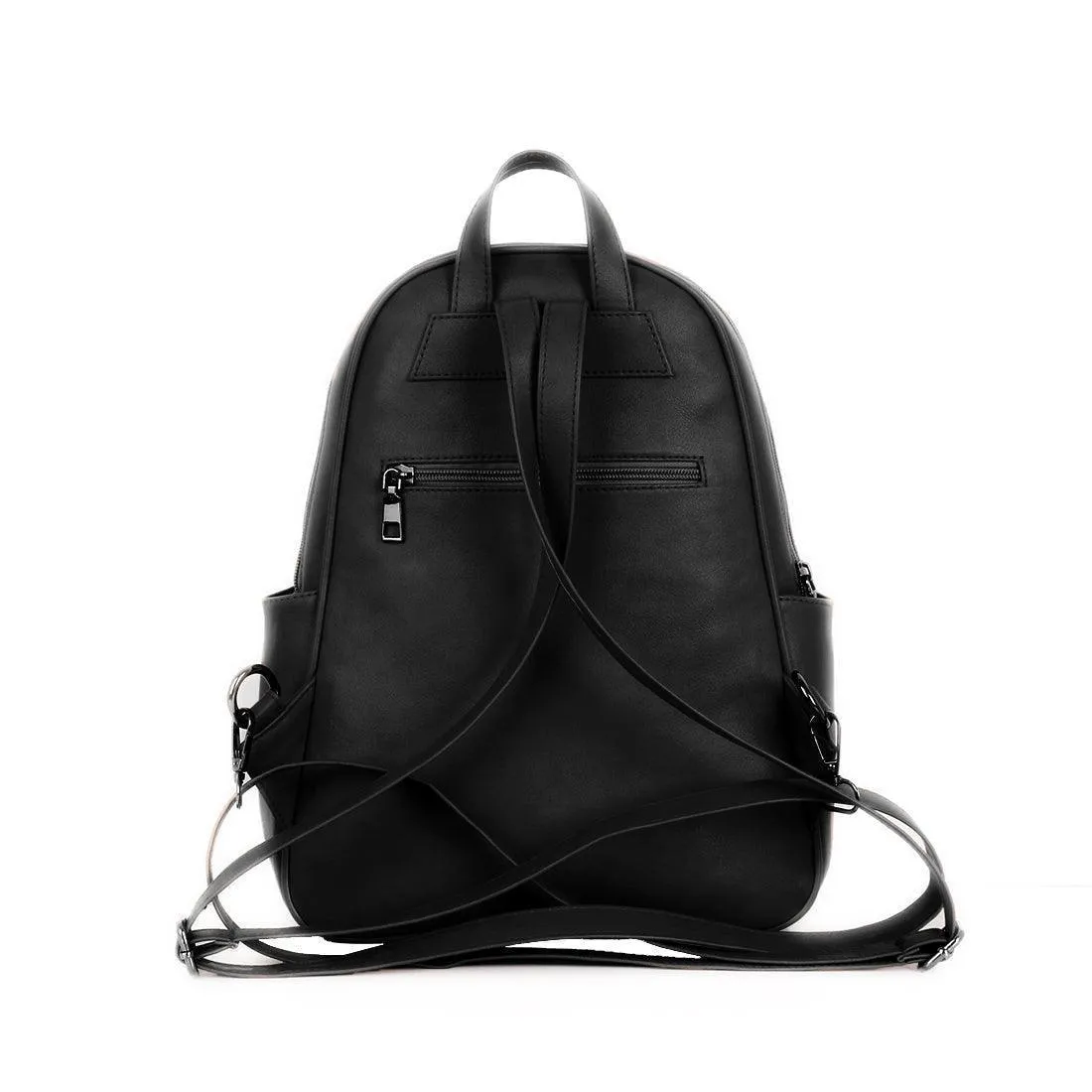 Black Mixed Backpack Elegance in Anonymity