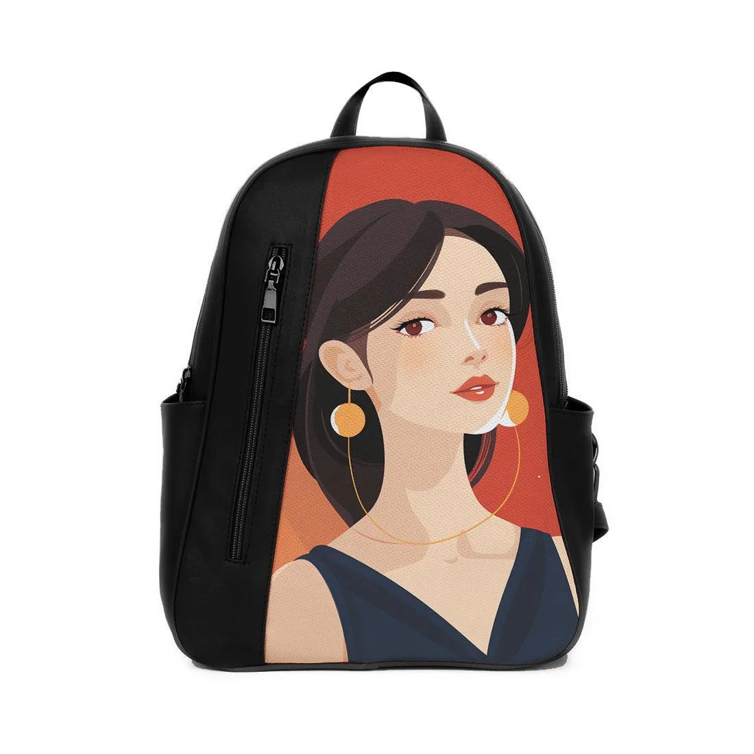 Black Mixed Backpack Elegance in Anonymity