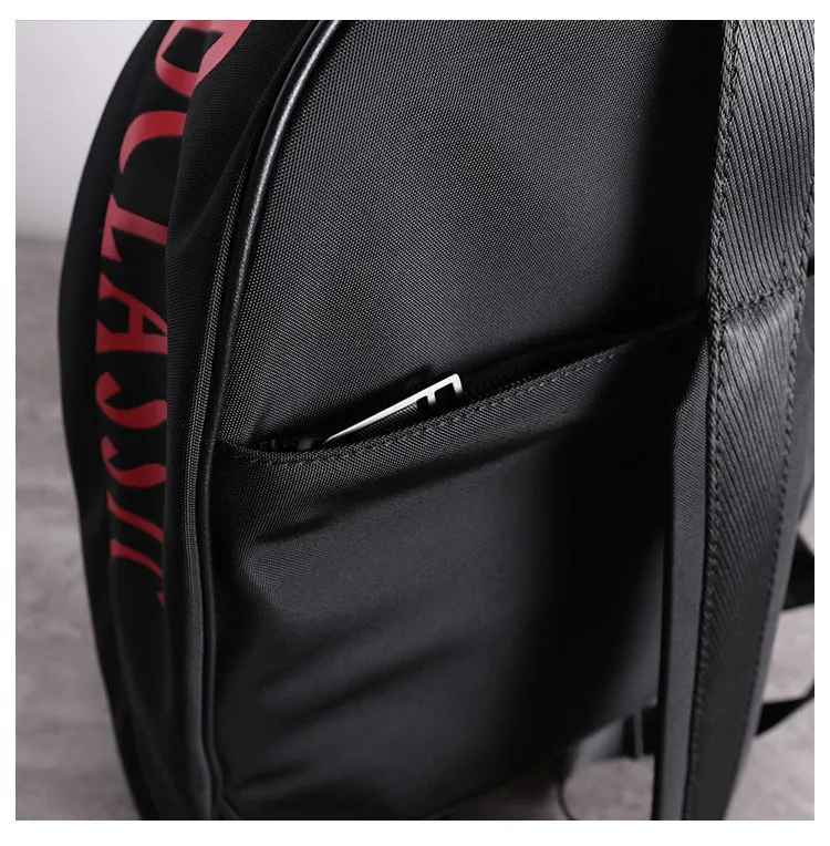 Black Nylon Graphic Satchel Backpack Womens School Backpacks Bag Nylon Travel Rucksack for Ladies