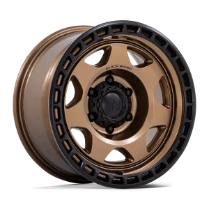 Black Rhino BR018 Voyager 17X8.5 6X114.3 0mm Matte Bronze W Matte Black Lip