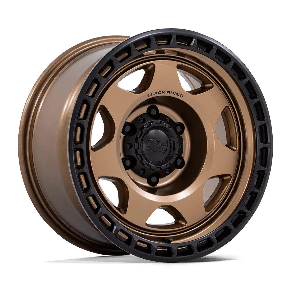 Black Rhino BR018 Voyager 17X8.5 6X114.3 0mm Matte Bronze W Matte Black Lip