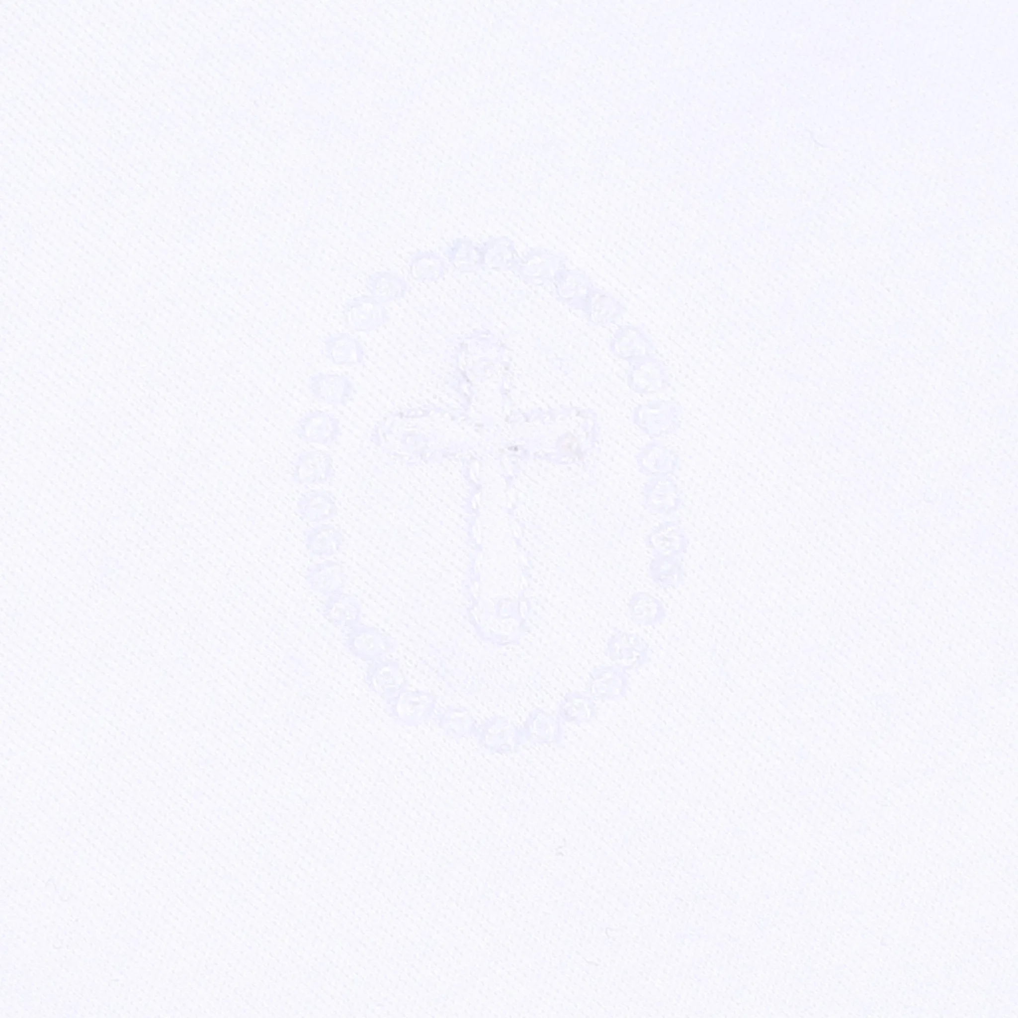 Blessed Embroidered Collared Short Sleeve Dress - White