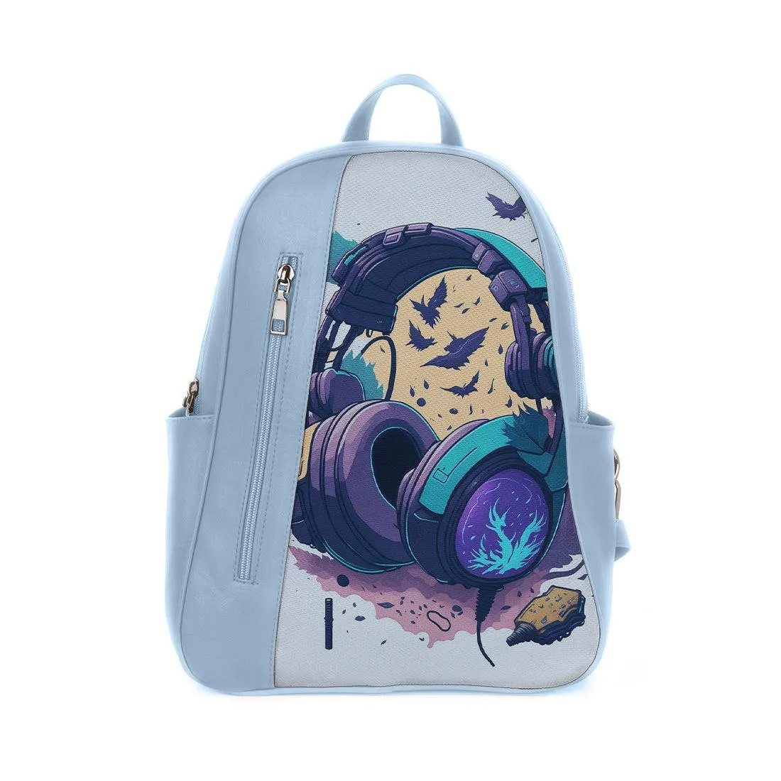 Blue Mixed Backpack Headphone