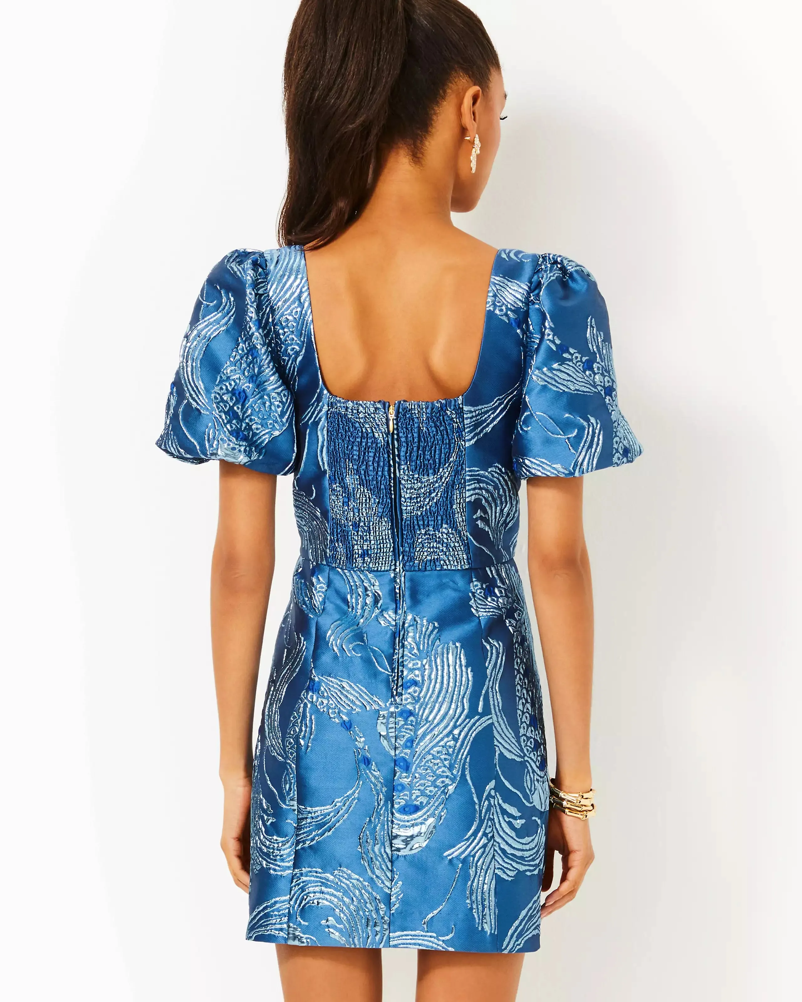 Booker Skirted Romper, Low Tide Navy