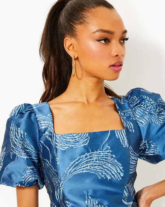 Booker Skirted Romper, Low Tide Navy