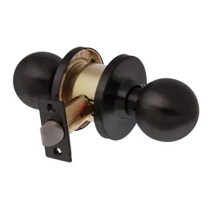 Brava Metro EA Series Passage Knob Set 70mm Backset Matt Black