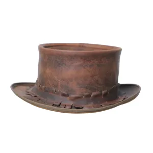 Burn Style Leather Top Hat