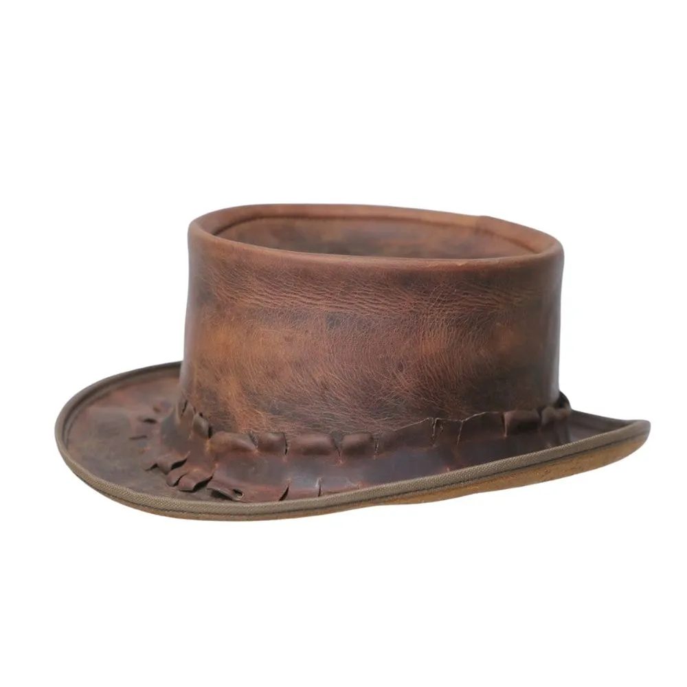 Burn Style Leather Top Hat