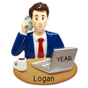 Business Man Personalized Ornament - First Job