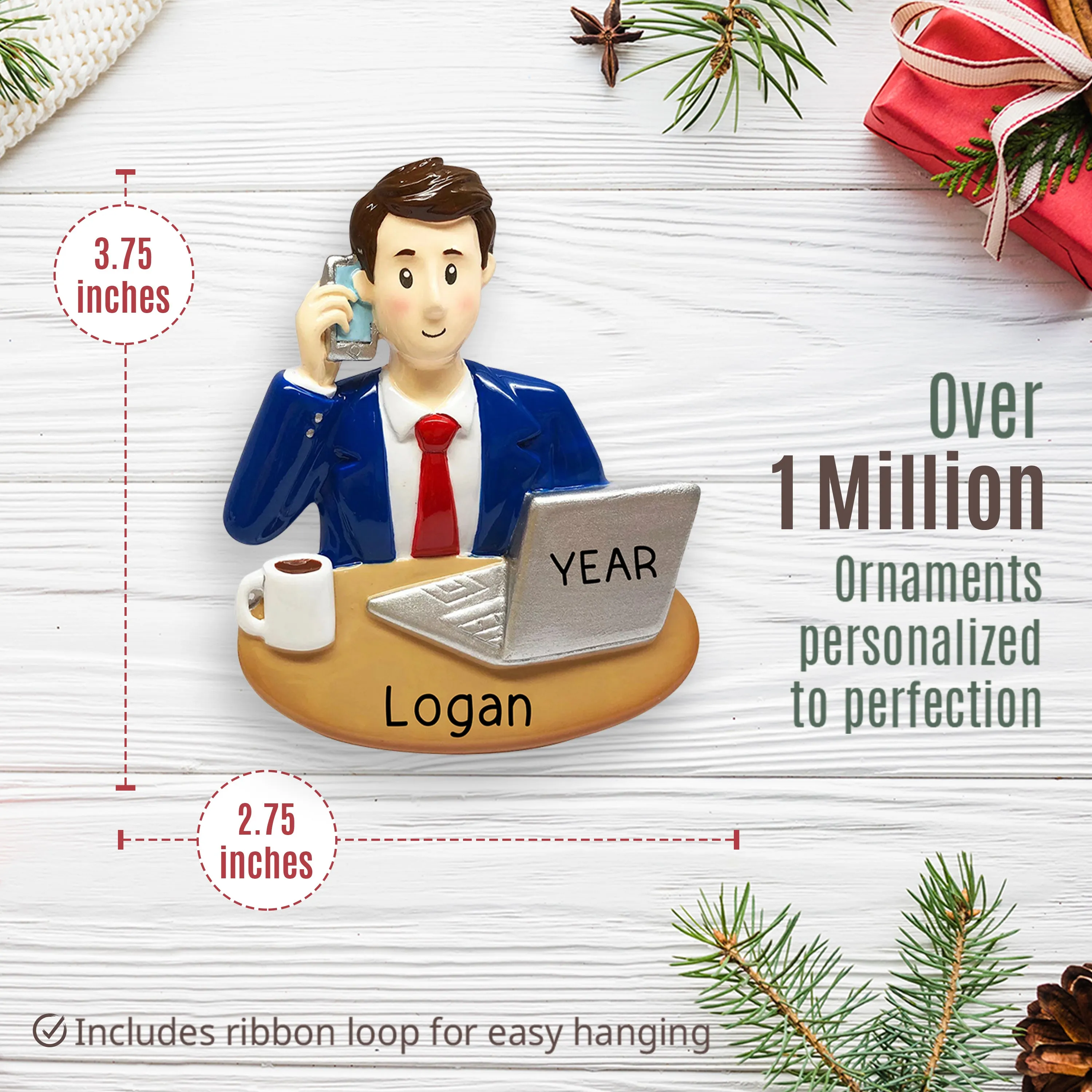 Business Man Personalized Ornament - First Job