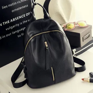 Casual Zipper Closure Backpack