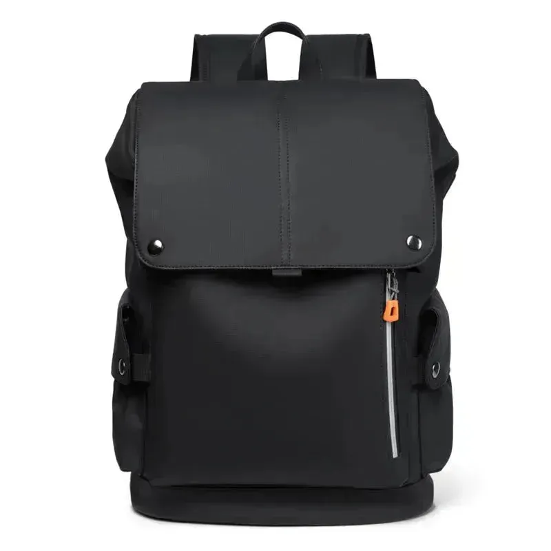 Chic Waterproof PU Leather Laptop Backpack with USB Charging for Professionals