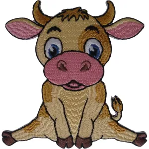 Cow Patch Iron Sew On Clothing Embroidered Badge Farm Animal Embroidery Applique