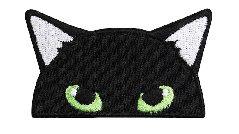 Curious Cat Iron on Patch