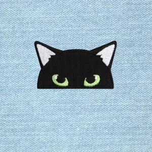 Curious Cat Iron on Patch