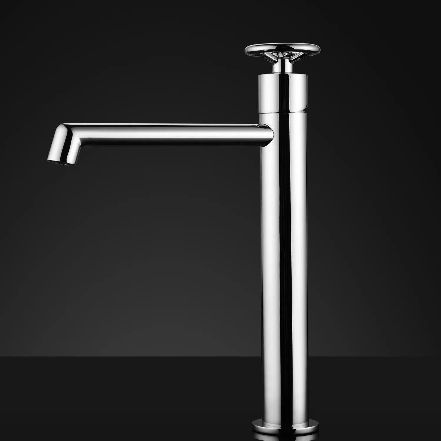 DAX Single Handle Vessel Bathroom Basin Faucet Black Matte Finish (DAX-8010044-BL)