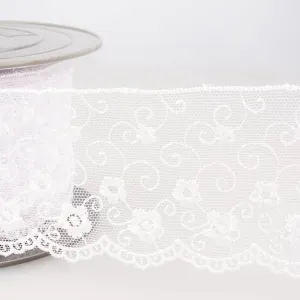 Embroidered Tulle Trim 1 meter