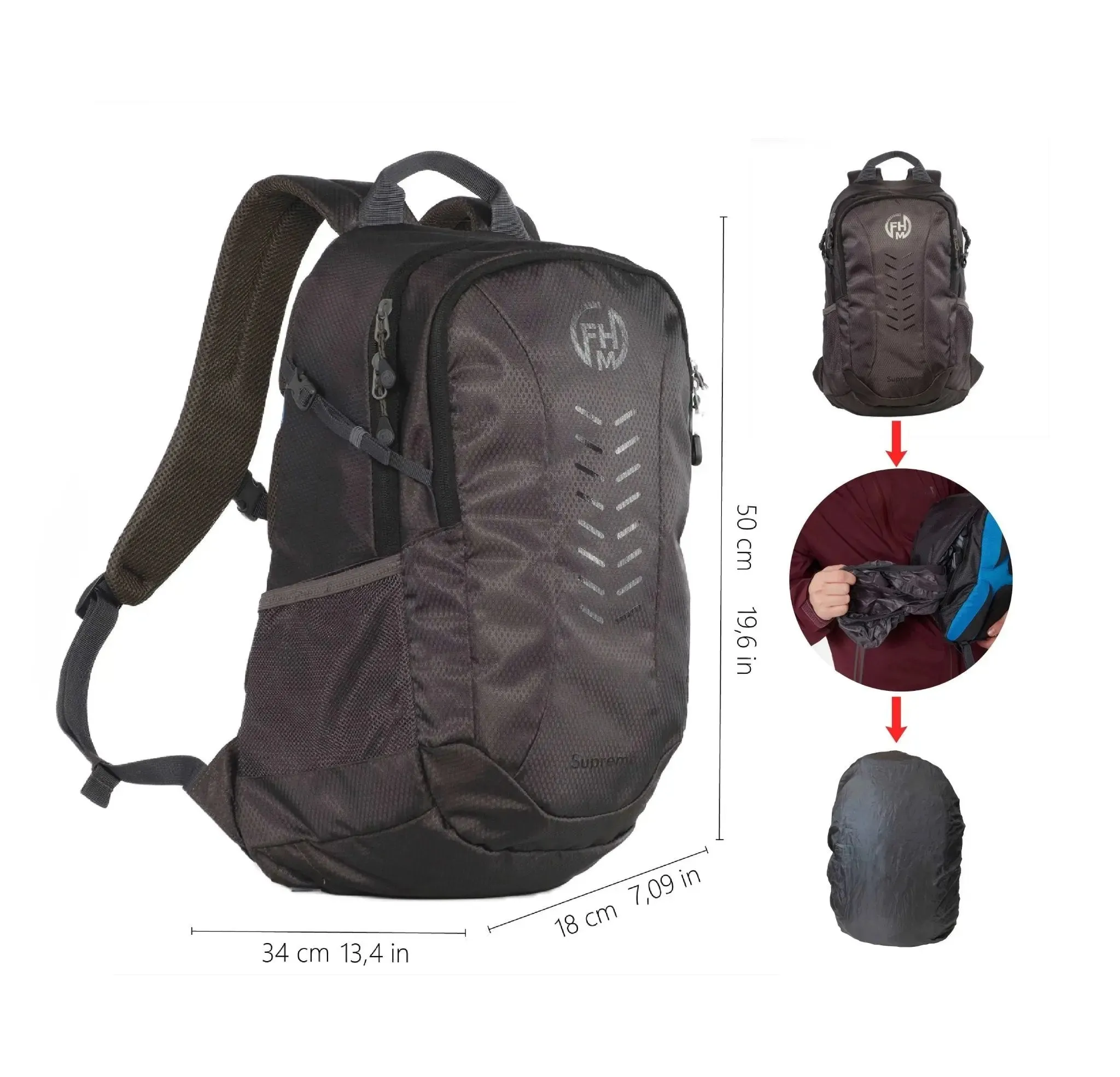 FHM Motion Backpack 25l Black