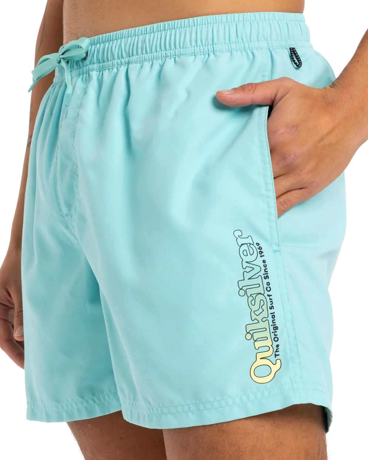 Fineline Volley Shorts in Aqua Sky