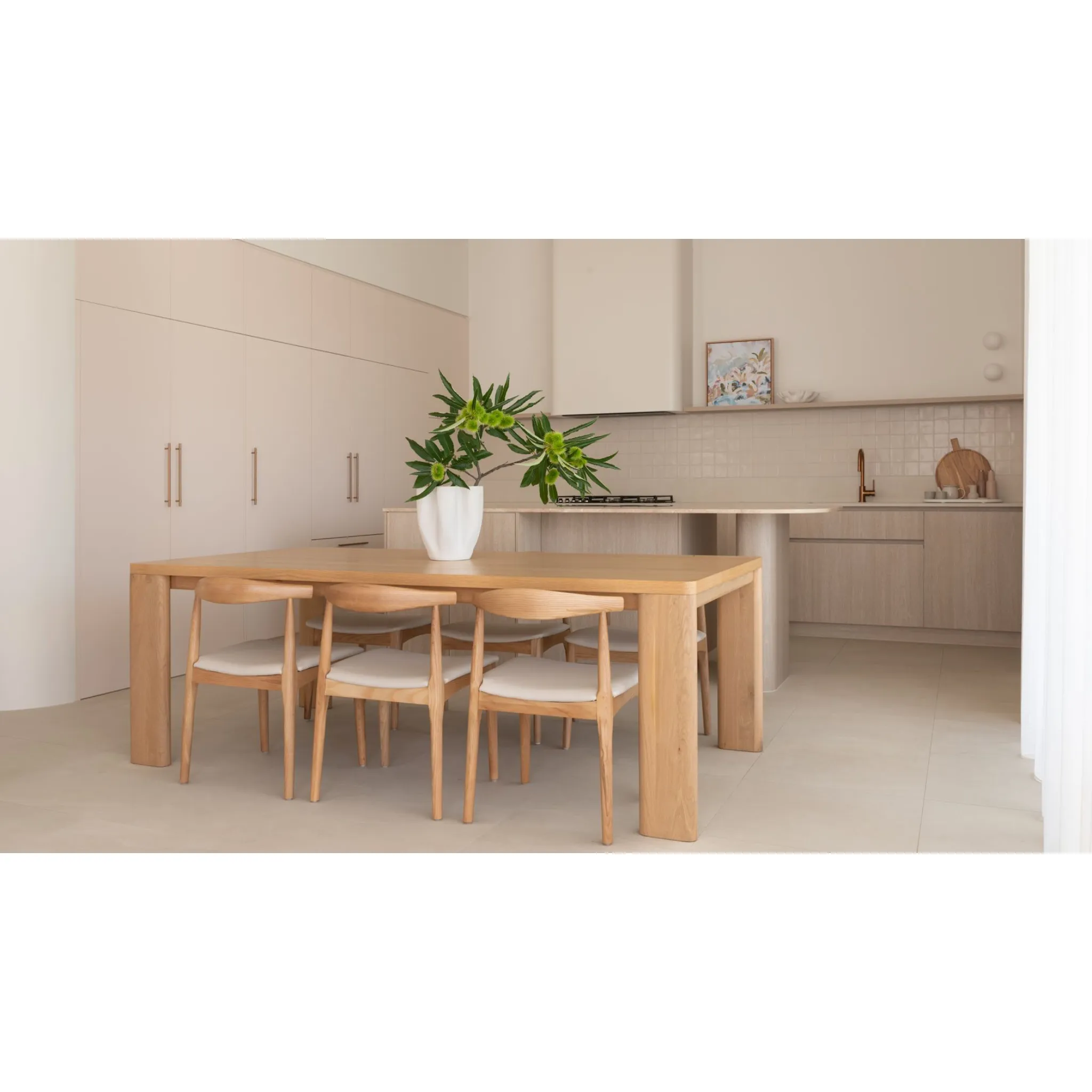 Granite Lane Shore Dining Table, Natural Oak