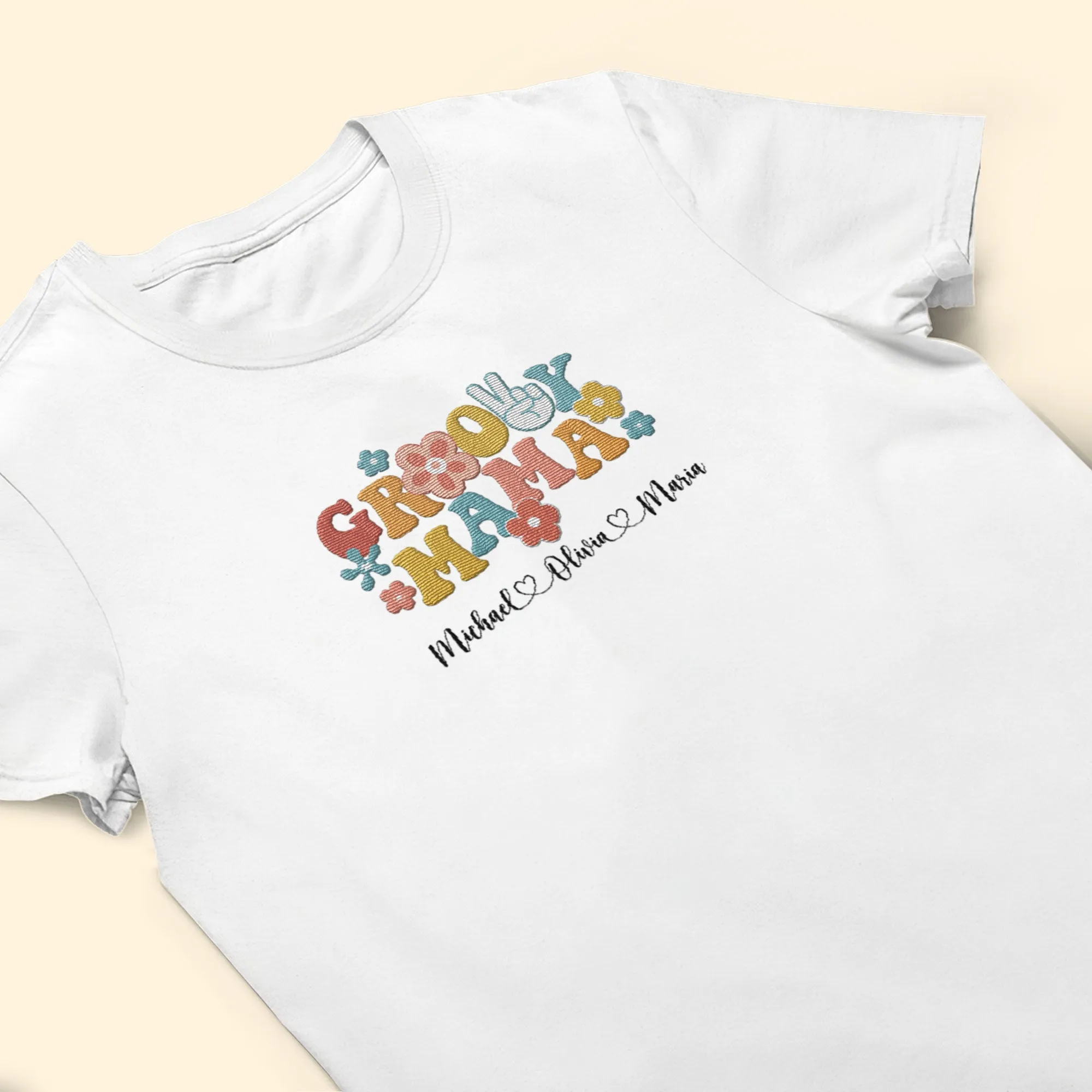 Groovy Mama - Personalized Embroidered Shirt