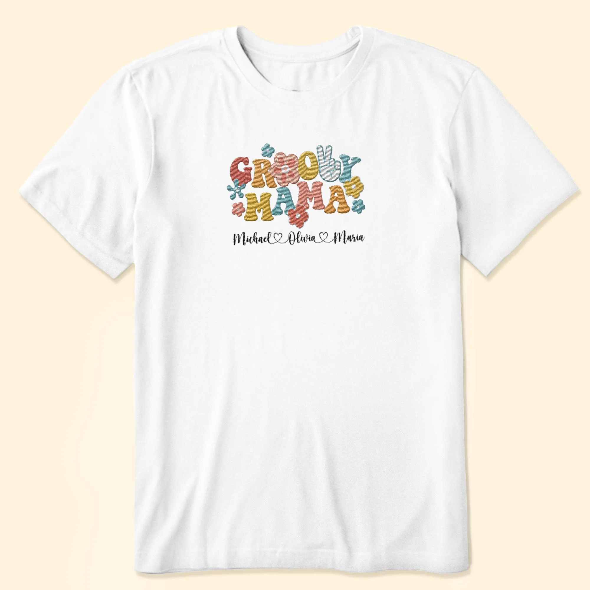 Groovy Mama - Personalized Embroidered Shirt