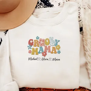 Groovy Mama - Personalized Embroidered Shirt