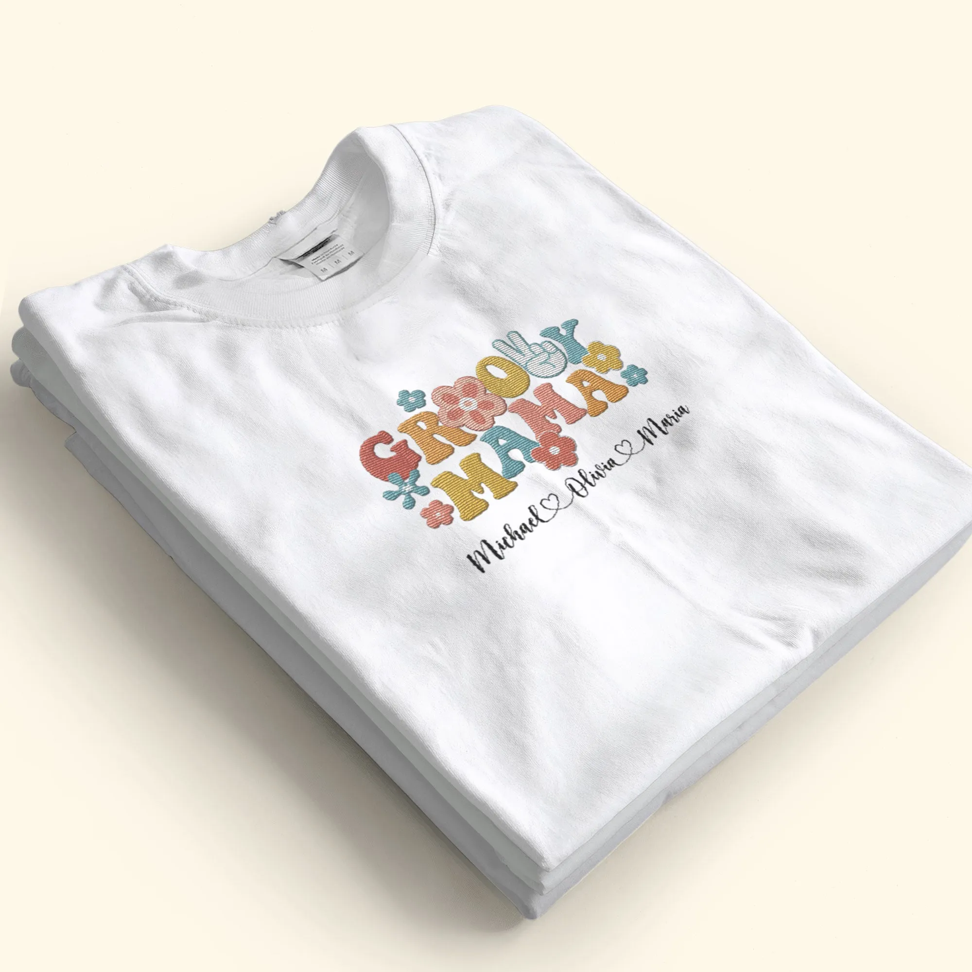 Groovy Mama - Personalized Embroidered Shirt