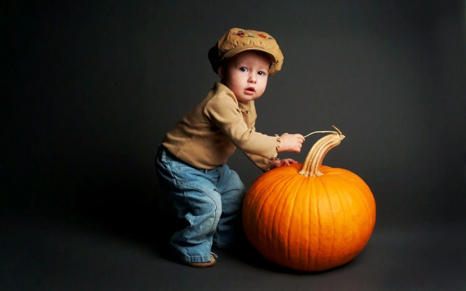 Handsome Baby Boy Getting Ready For Halloween - Framed Prints