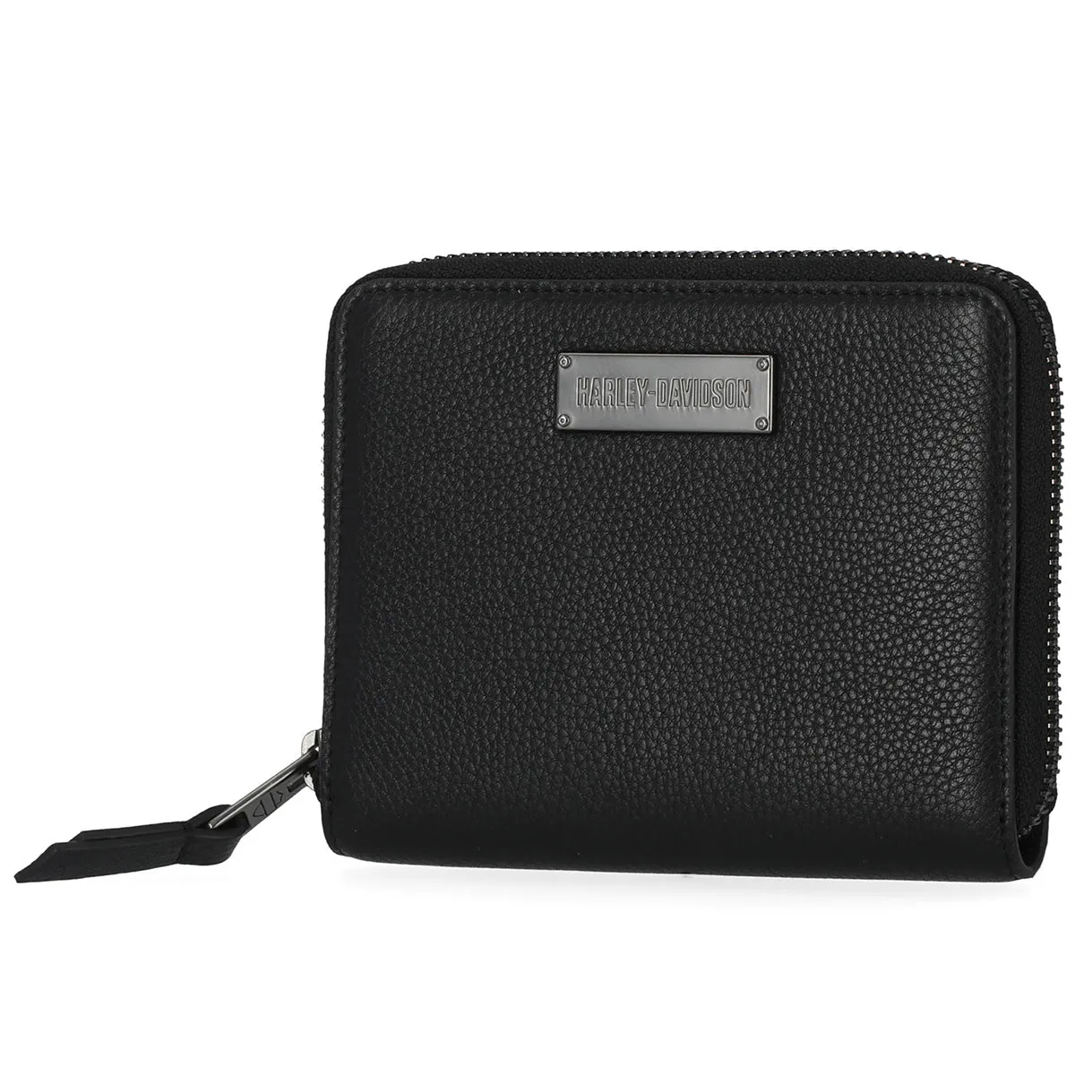 Harley-Davidson Women's Classic Small Zip Around Leather Wallet, Black MWW001/08