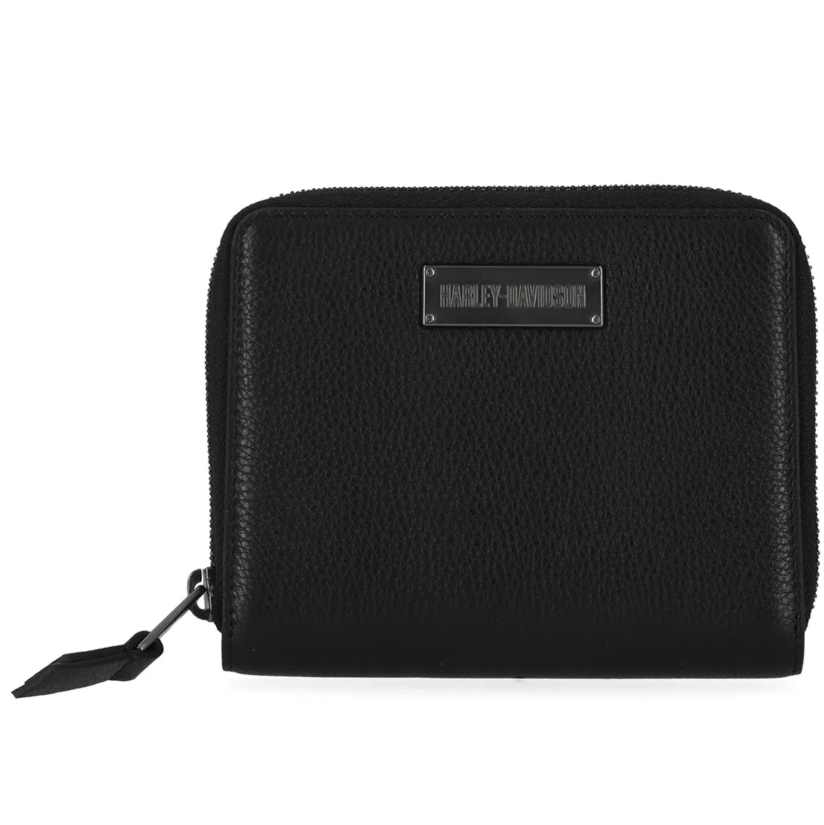 Harley-Davidson Women's Classic Small Zip Around Leather Wallet, Black MWW001/08