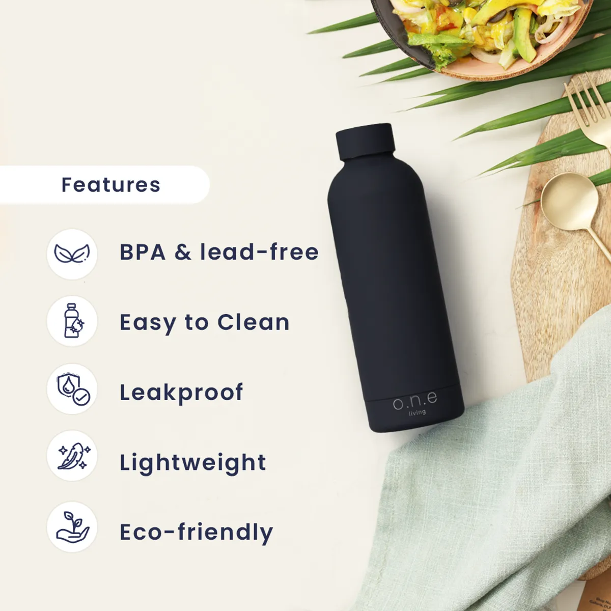 Insulated Stainless Steel Bottle | 500 ml | Black