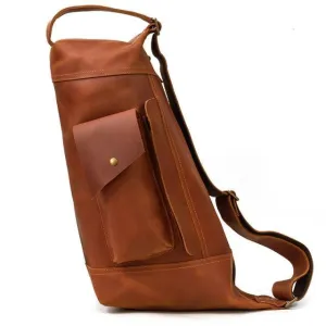 Leather Bags For Men Leather Backpack Daypack Travel Bag