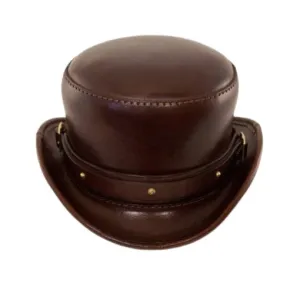 Leather Bowler Top Hat