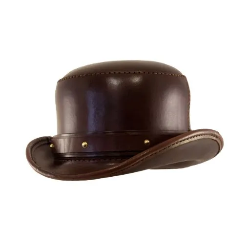 Leather Bowler Top Hat