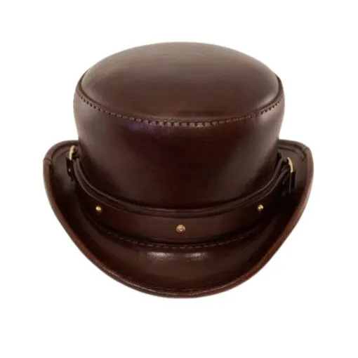 Leather Bowler Top Hat