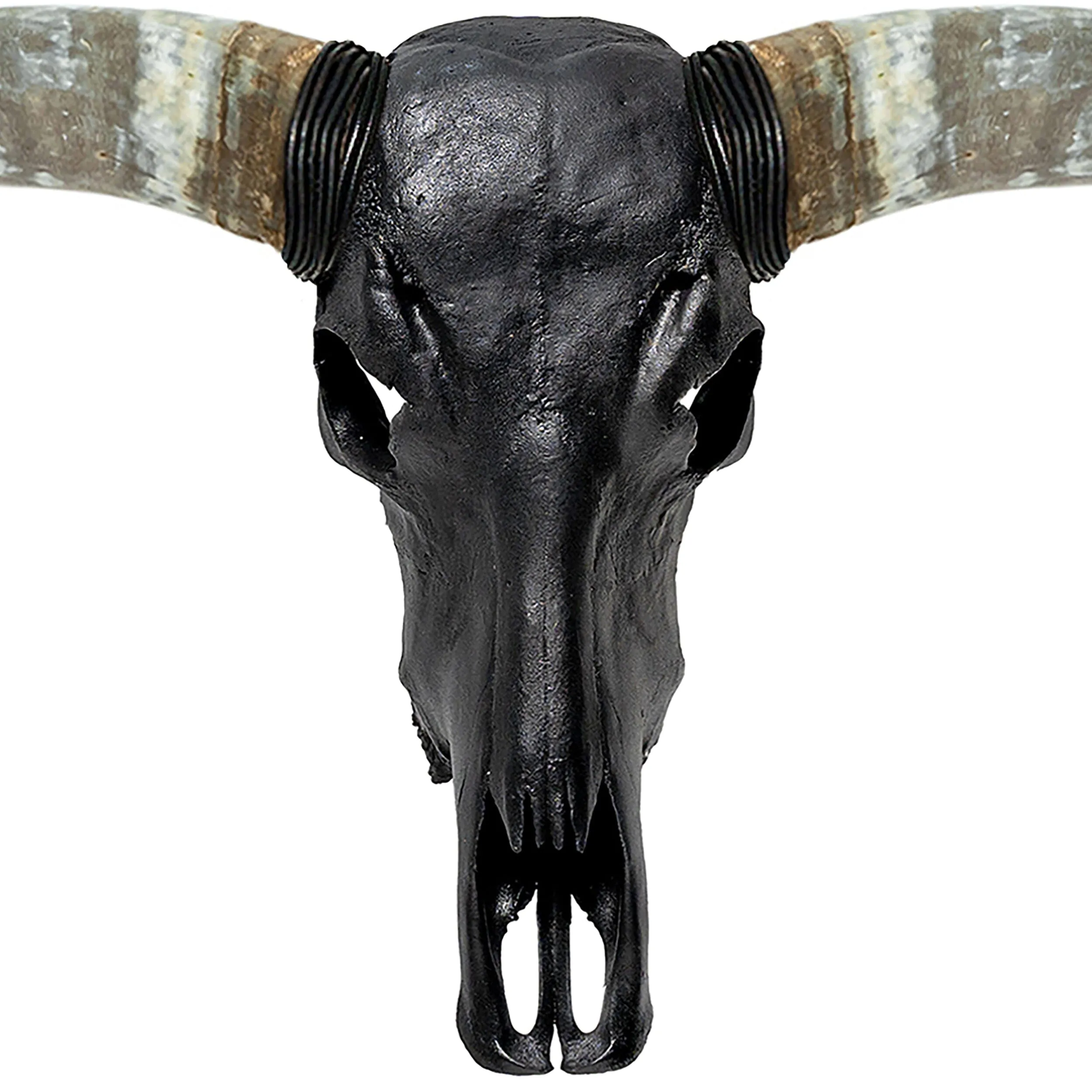 Longhorn Skull - Matte Black Storm