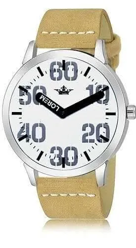 LOREM White Professional Look Analog Watch For Men LR62