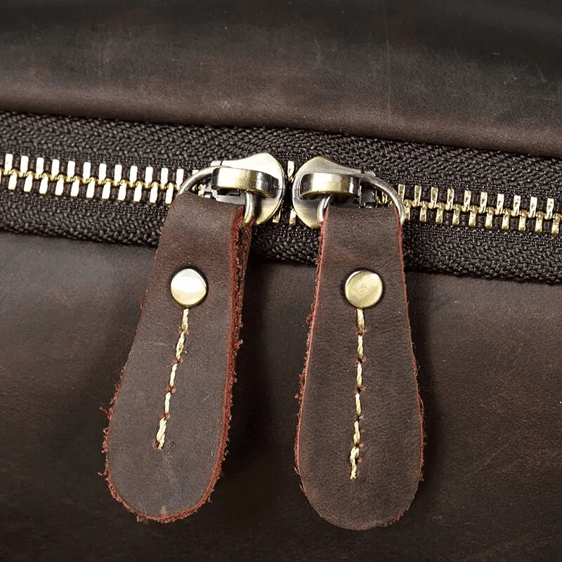 Mens Fashion Leather Backpacks Net Cloth Backing Laptop Bag