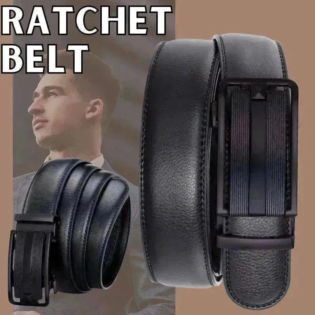 Men's Ratchet Belt Leather Mens Belt With Slide Buckle Ratchet Belts For Men USA