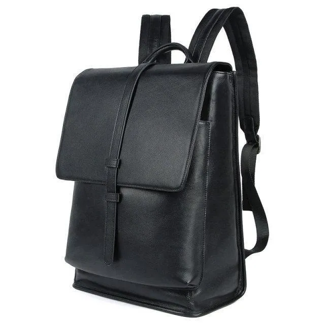 Mens Teens Stylish Backpacks Leather Black Brown Travel